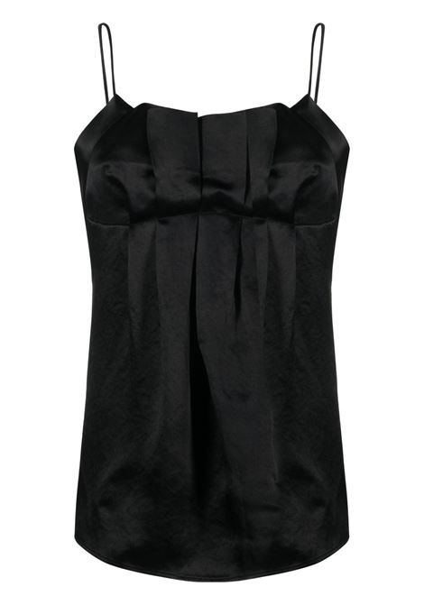 Top con scollo a V in nero - donna JIL SANDER | J03NC0114J75051001